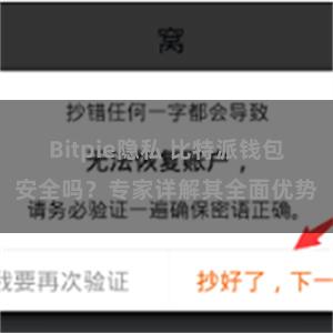 Bitpie隐私 比特派钱包安全吗？专家详解其全面优势