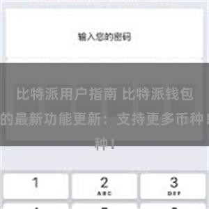 比特派用户指南 比特派钱包的最新功能更新：支持更多币种！