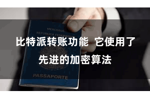 比特派转账功能  它使用了先进的加密算法